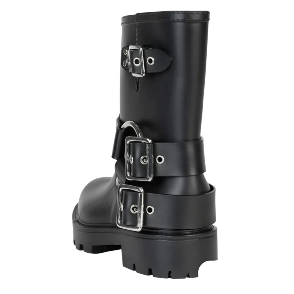 NWT Jeffrey Campbell Black wellie Boots - Picture 4 of 9